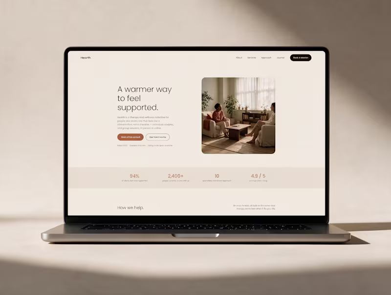 Cover image for Therapy websites shouldn’t feel cold