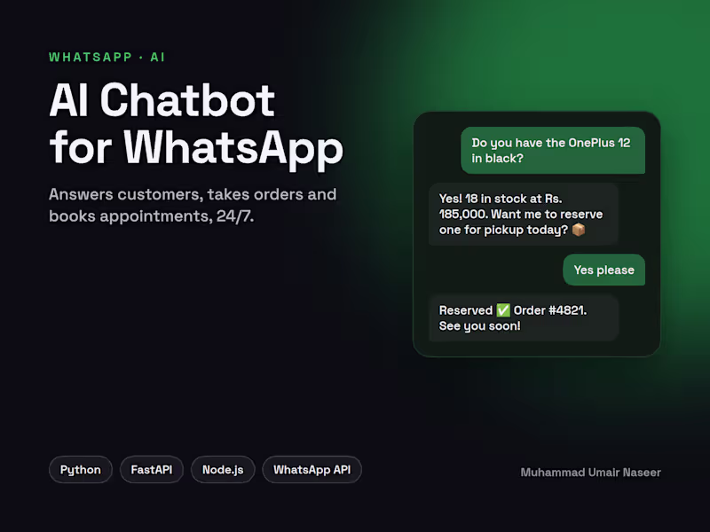 Cover image for WhatsApp AI Chatbot Setup