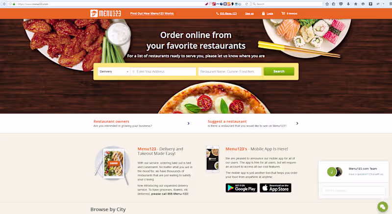 Cover image for Menu123 LLC Food Ordering Website Development