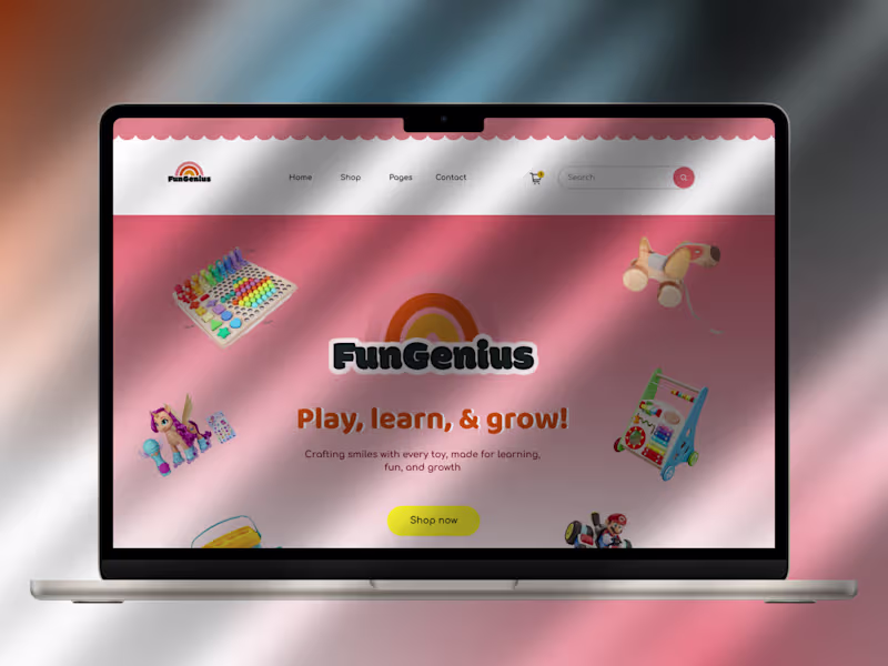 Cover image for FunGenius E-commerce UI Design