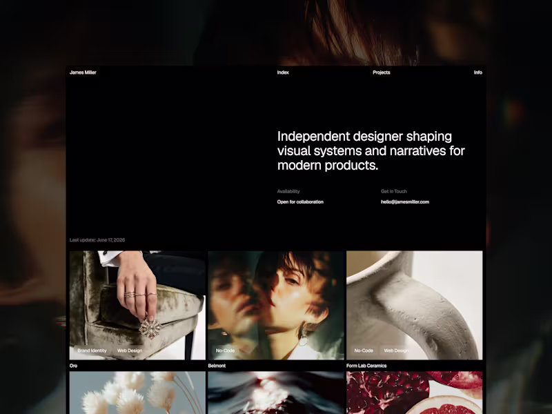 Cover image for Lorean - Minimalist Portfolio Framer Template