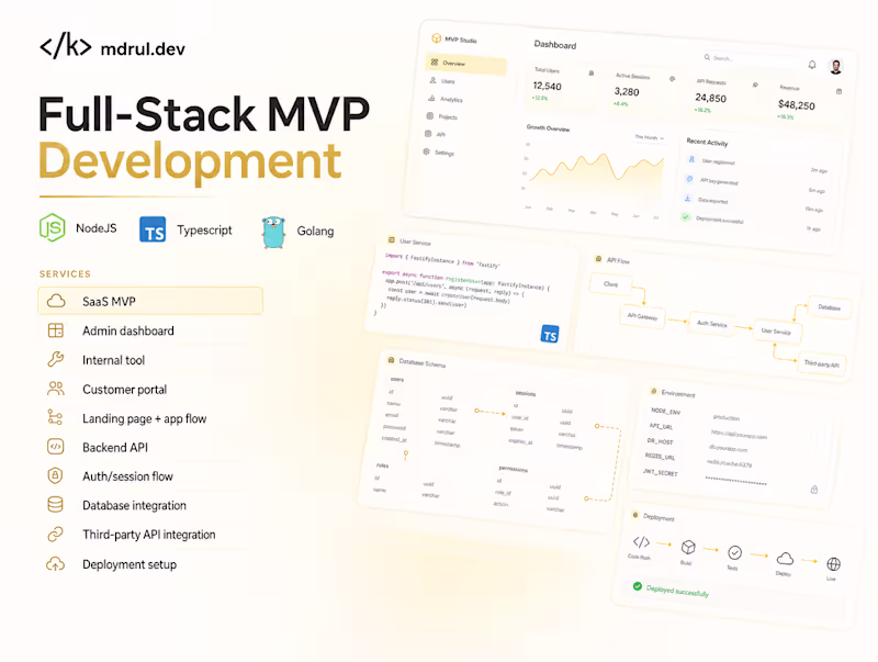 Cover image for Full-Stack MVP Development