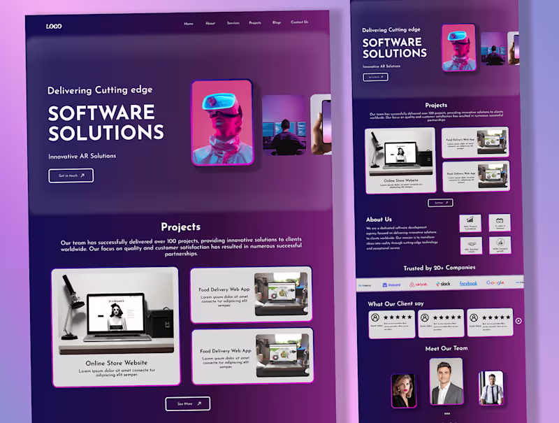 Cover image for Modern Agency Website UI :: Behance