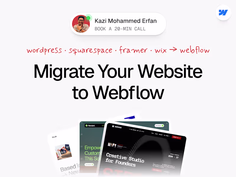 Cover image for Migrate Your Full Website to Webflow