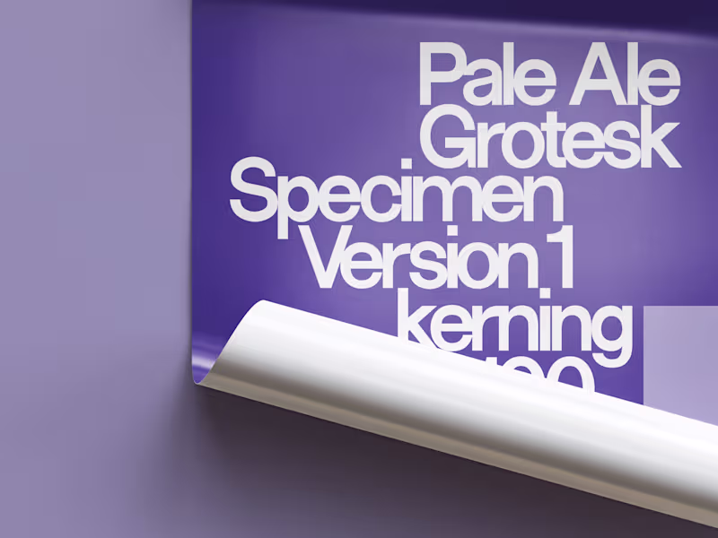 Cover image for Pale Ale font
