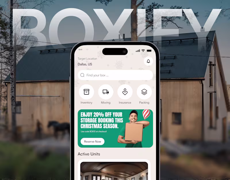Cover image for Boxify - Storage Management SaaS & UX UI Design