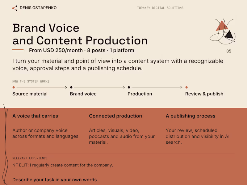 Cover image for Brand Voice and Content Production