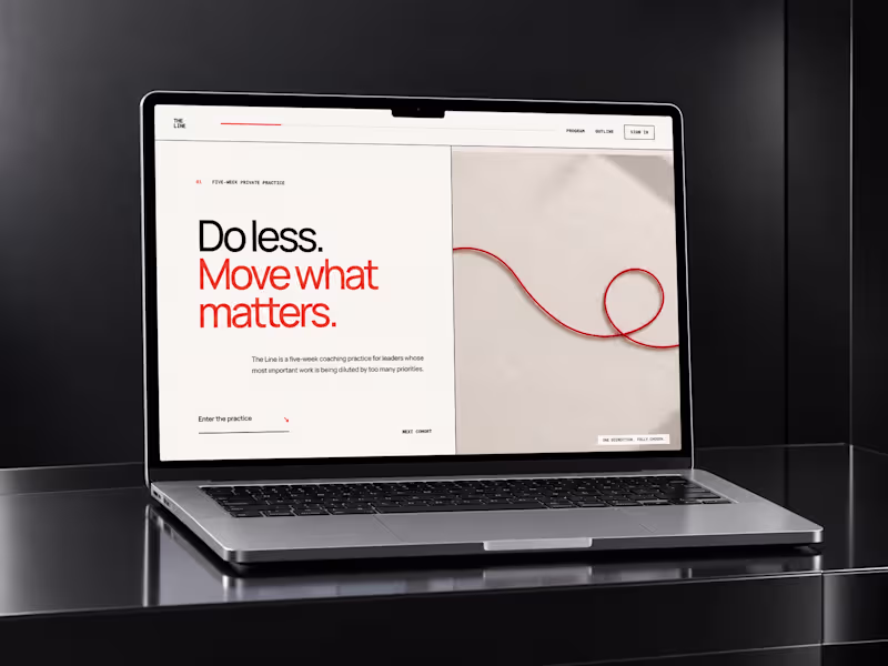 Cover image for The Line — Minimal Kajabi Coaching Course Theme