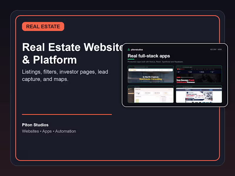 Cover image for Real Estate Website & Property Platform