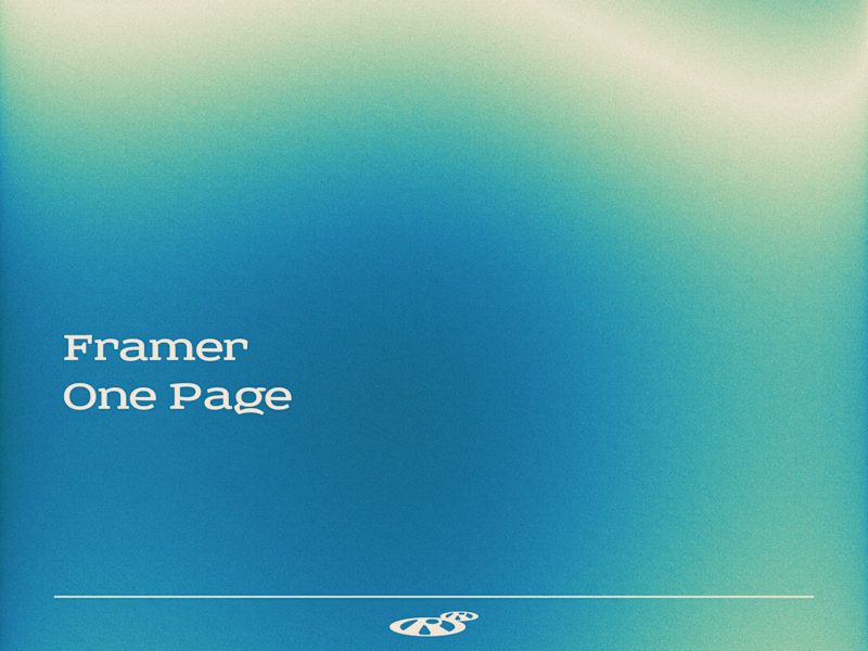 Cover image for Framer One Page — Design & Development