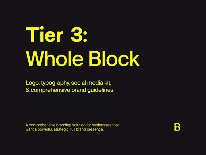 Cover image for Tier 3: Full Block (Coming Soon!)