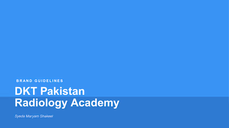 Cover image for Brand Identity Development for DKT Pakistan Radiology Academy