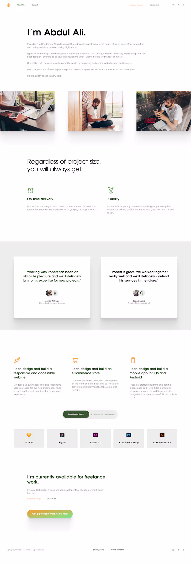 Cover image for Personal Portfolio Website – About