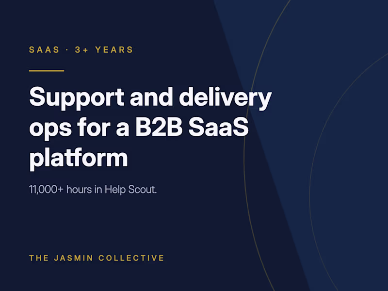 Cover image for Support and delivery ops for a B2B SaaS platform