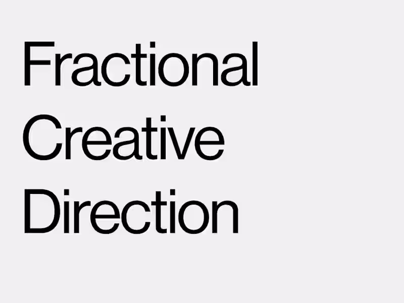 Cover image for Fractional Creative Direction