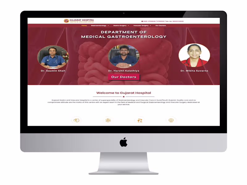 Cover image for Hospital Website with Content