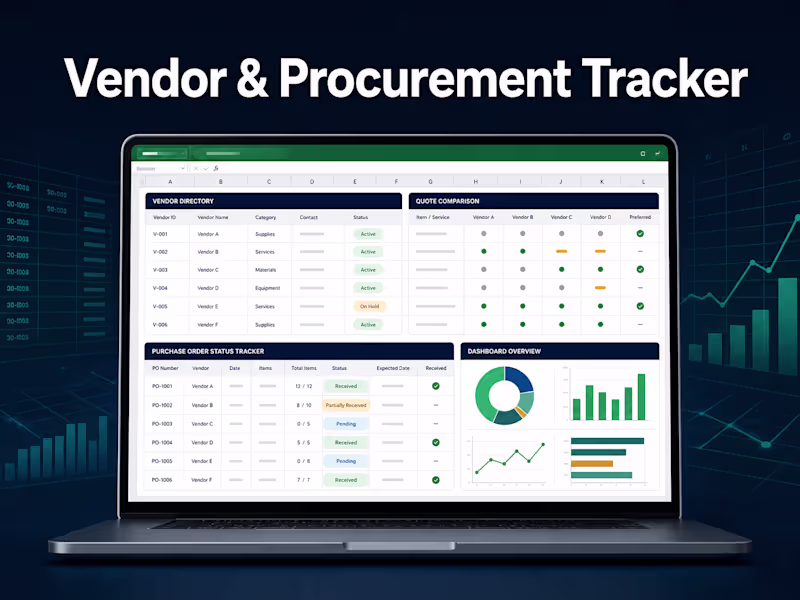 Cover image for Vendor and Procurement Tracking System