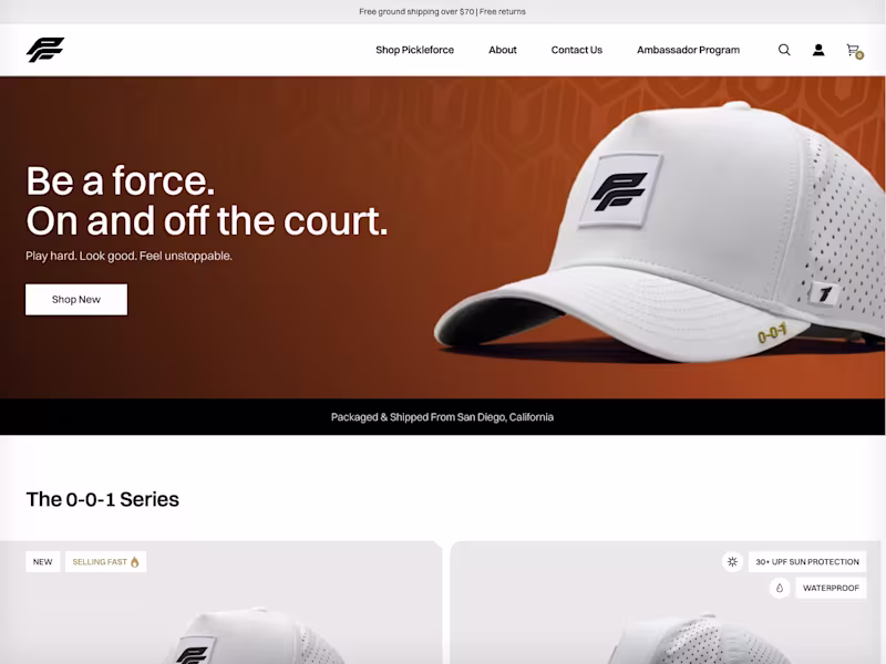 Cover image for Branding & Shopify Store for Pickleforce • Made With Smootify