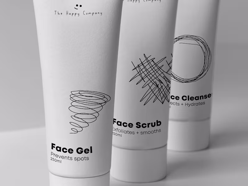 Cover image for The Happy Company; Skincare Branding & Packaging