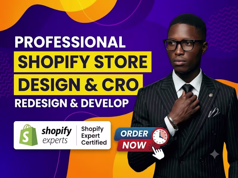 Cover image for design and redesign Shopify stores for higher conversions