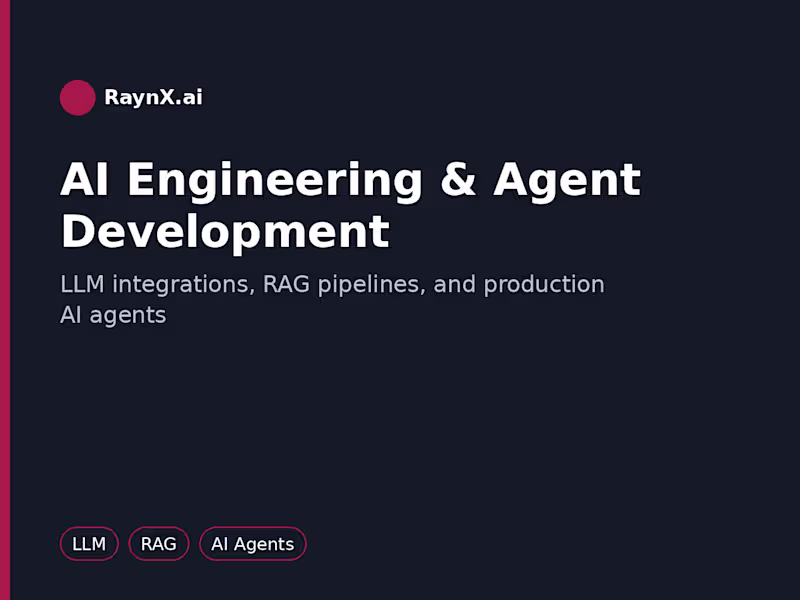 Cover image for AI Engineering & Agent Development (LLM/RAG)