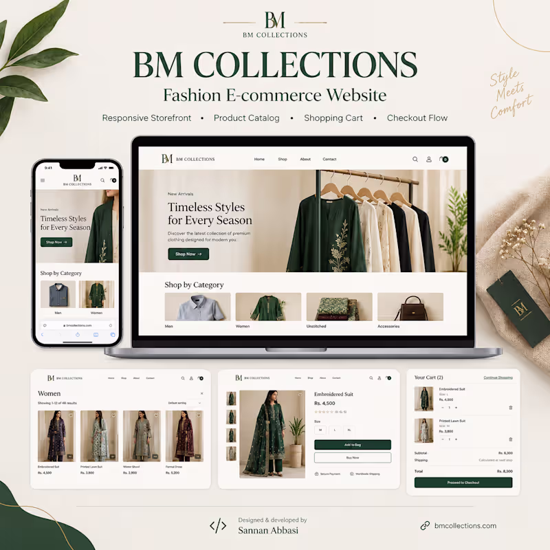 Cover image for 🛍️ Project Spotlight: BM Collections