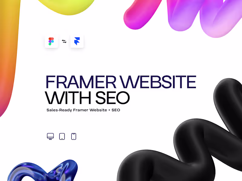 Cover image for Fully Ready Framer Website with SEO