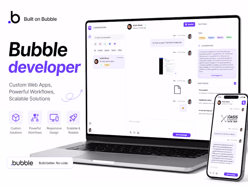 Cover image for Custom SaaS & CRM Platform on Bubble.io