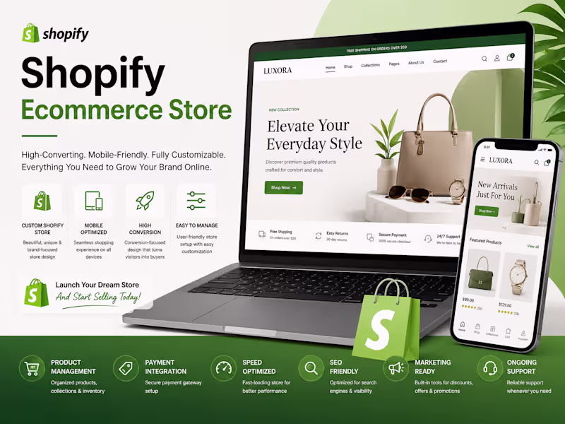 Cover image for Custom Shopify eCommerce Store Development