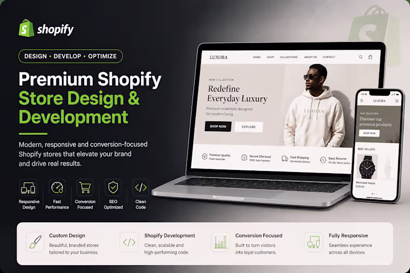 Cover image for Premium Shopify Store Design & Development