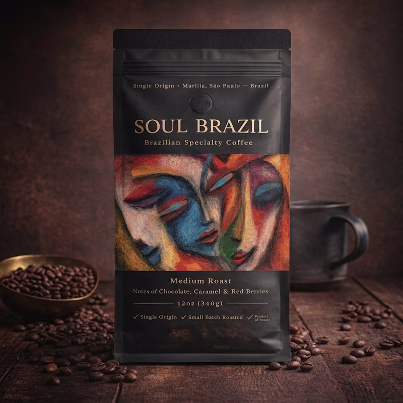 Cover image for Soul Brazil – Coffee Packaging Illustration