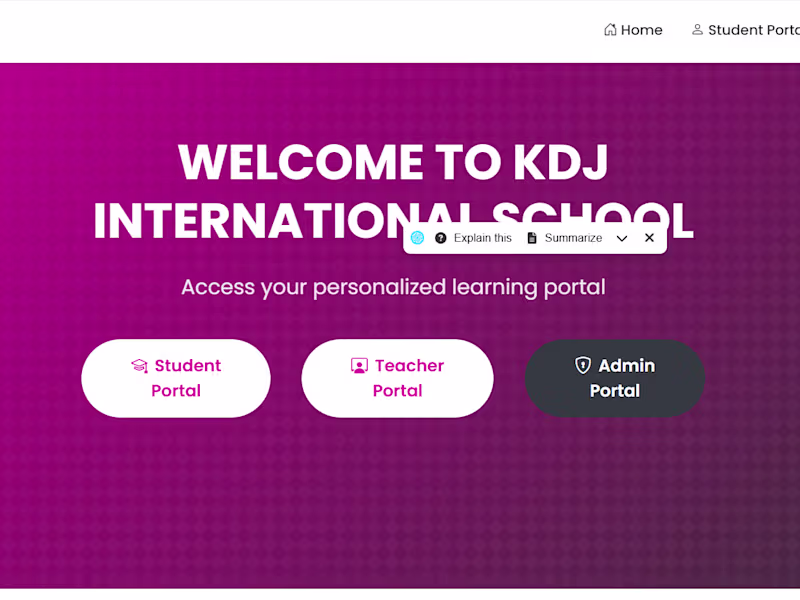 Cover image for Modern School Management System