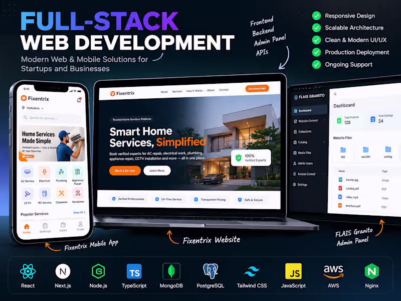 Cover image for I will build a full-stack web application for your business