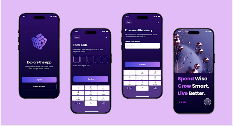 Cover image for Mobile app onboarding screens. Some early morning sprints on...