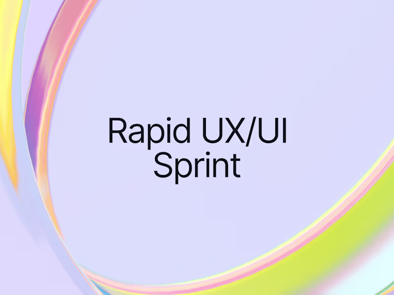 Cover image for Rapid UX/UI Sprint
