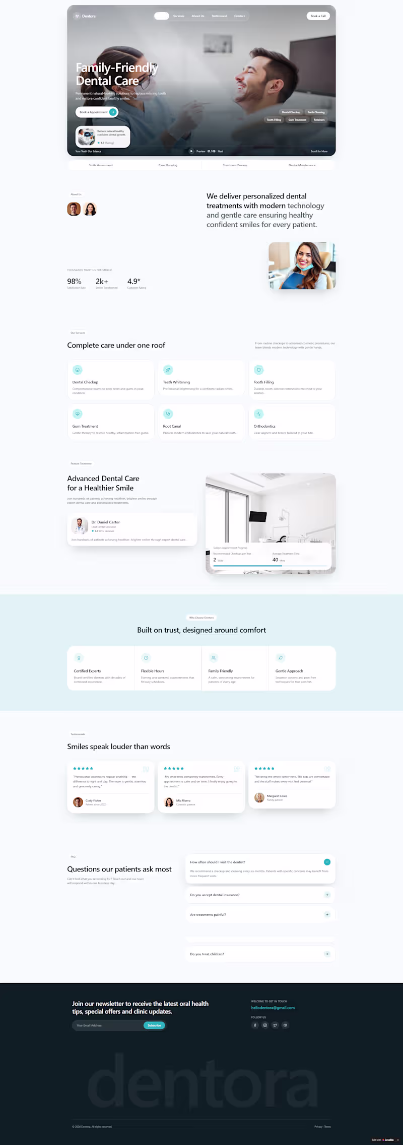 Cover image for Dentora — Family-Friendly Dental Care