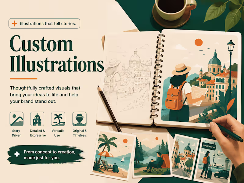 Cover image for Custom Illustration Design for Brands & Stories