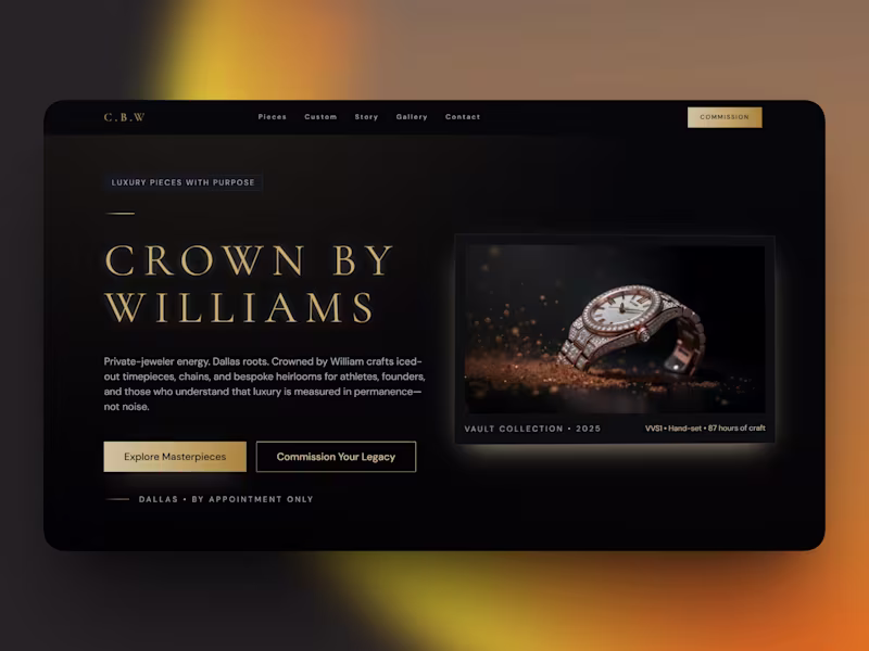 Cover image for The Crowned by William website