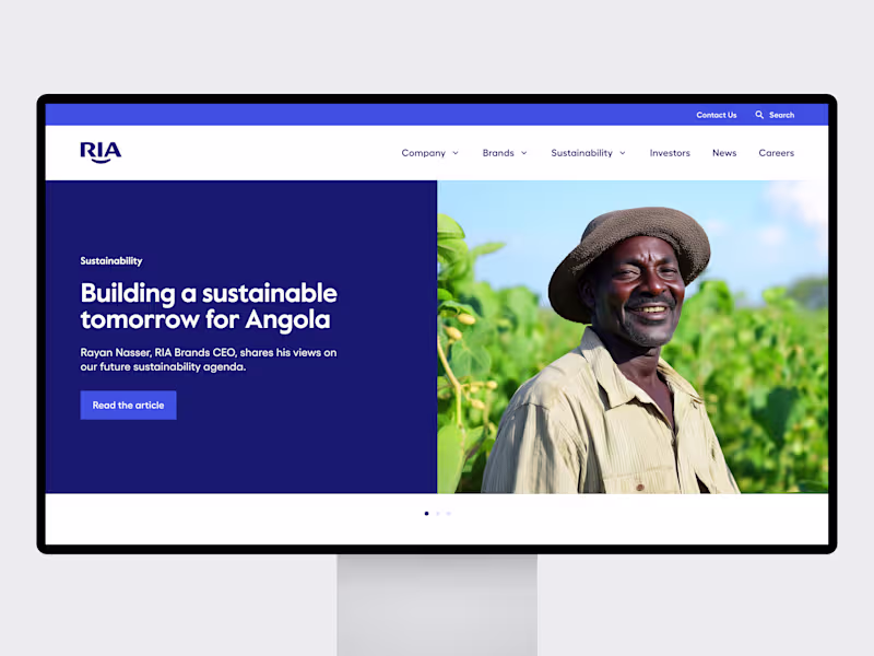 Cover image for Website Design for a Multinational FMCG Group