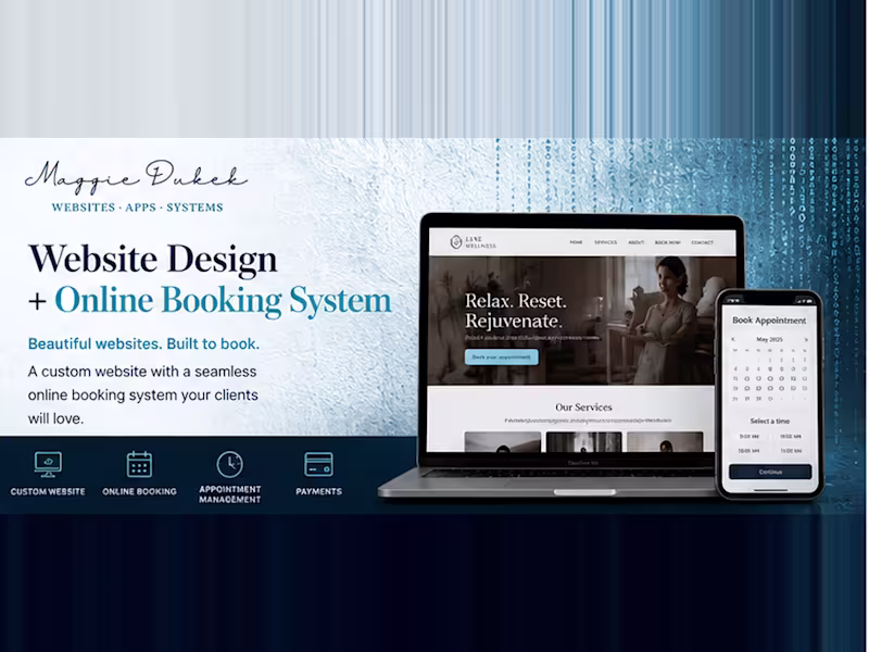 Cover image for Website Design + Online Booking System