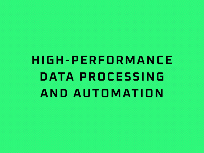 Cover image for High-Performance Data Processing and Automation
