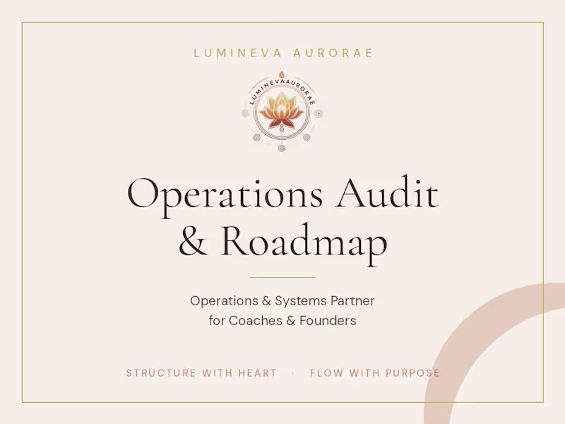 Cover image for Operations Audit & Roadmap