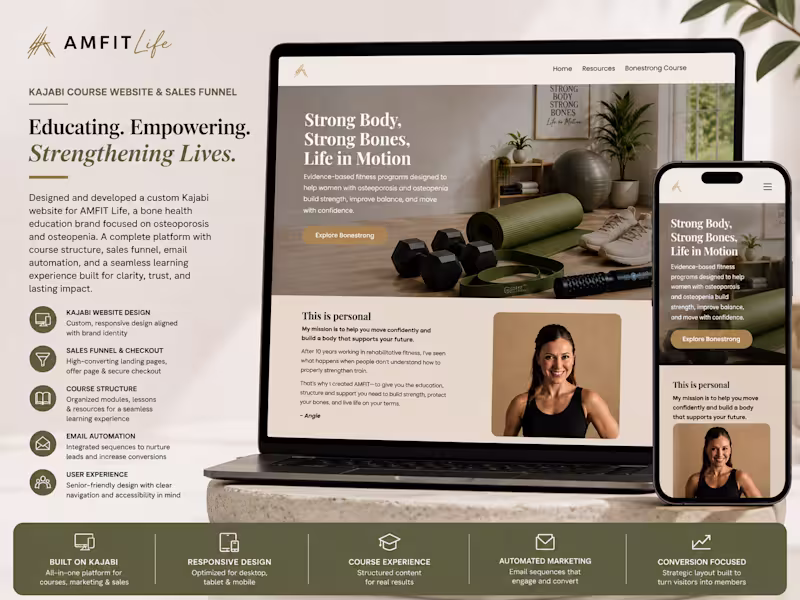 Cover image for AMFIT Life- Kajabi Course Website