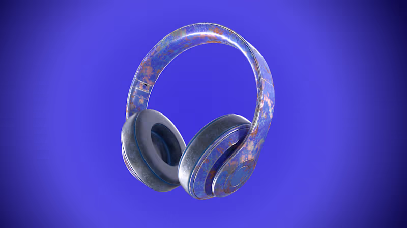 Cover image for Just a pair of very worn out headphones I textured and model...