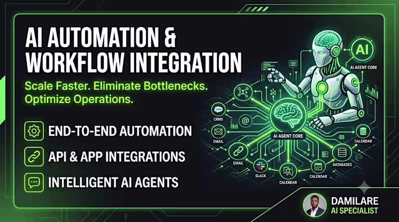 Cover image for  AI Automation andWorkflow Integration ,Autonomous AI Agents 