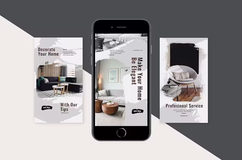 Cover image for Minimalist Social Media Template Design for Home Décor Brand