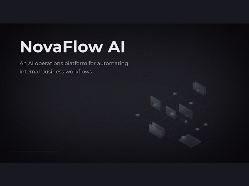 Cover image for NovaFlow — AI SaaS Pitch