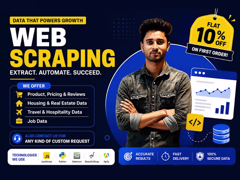 Cover image for Web Scraping and Data Mining for Market Research and Analysis