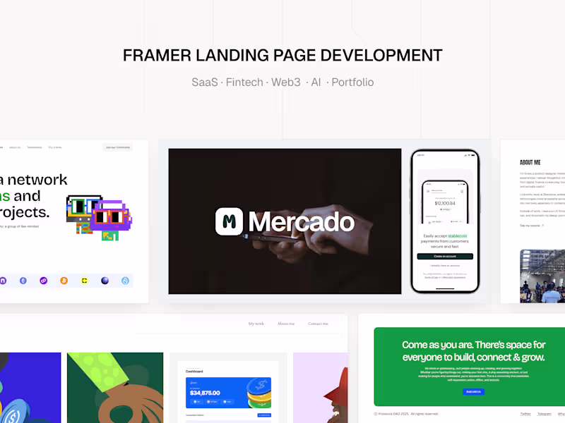 Cover image for Framer Landing Page Development