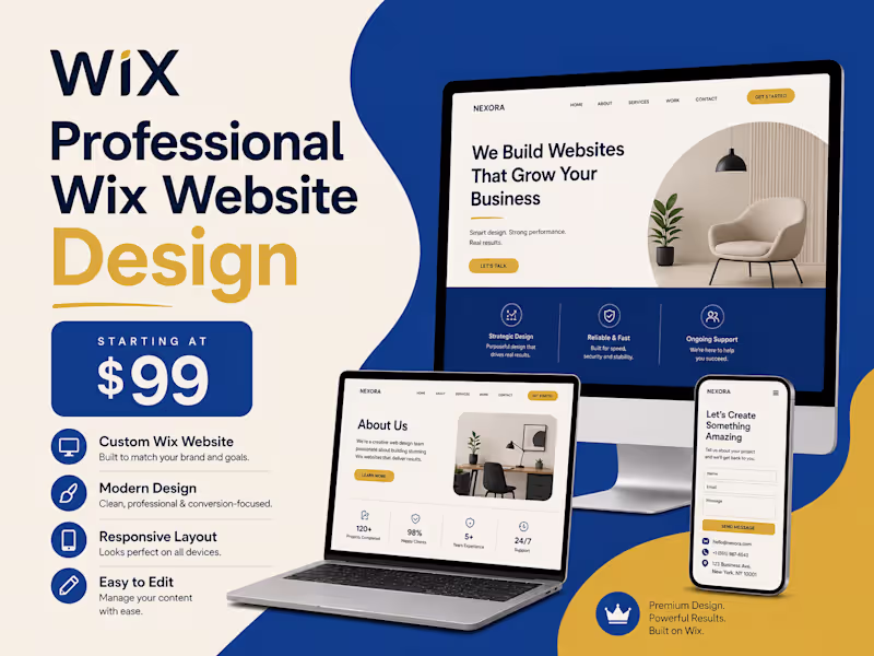 Cover image for Professional Wix Website Design & Development